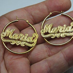 14k Gold Name Earring MARIA